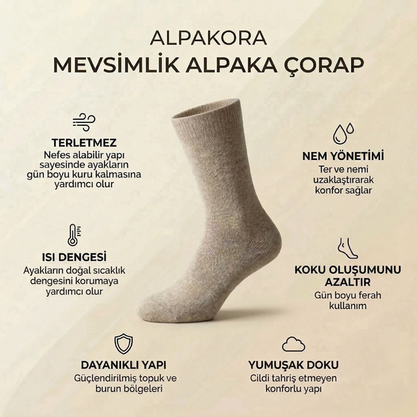 Alpaka Mevsimlik Çorap