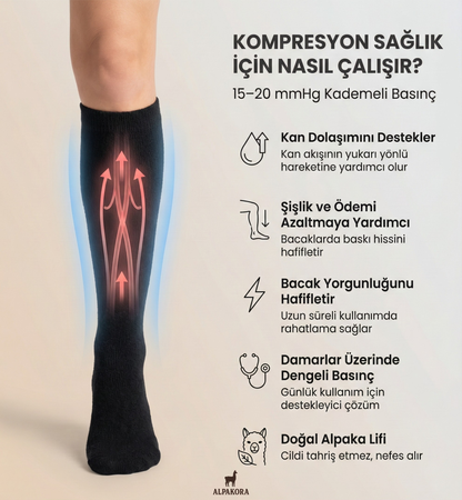 Alpaka Kompresyon Çorabı