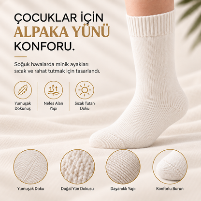 Alpaka Kışlık Çocuk Çorabı