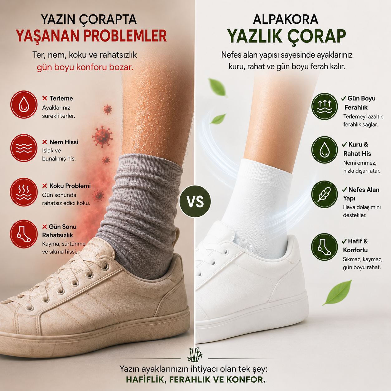 Alpakora Yazlık Soket Çorap