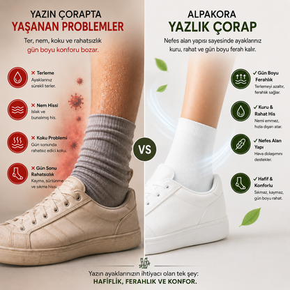 Alpakora Yazlık Soket Çorap