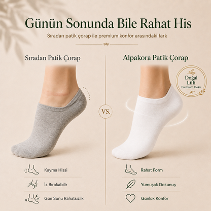 Alpakora Yazlık Patik Çorap